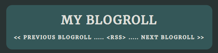 Daily Blogroll changes